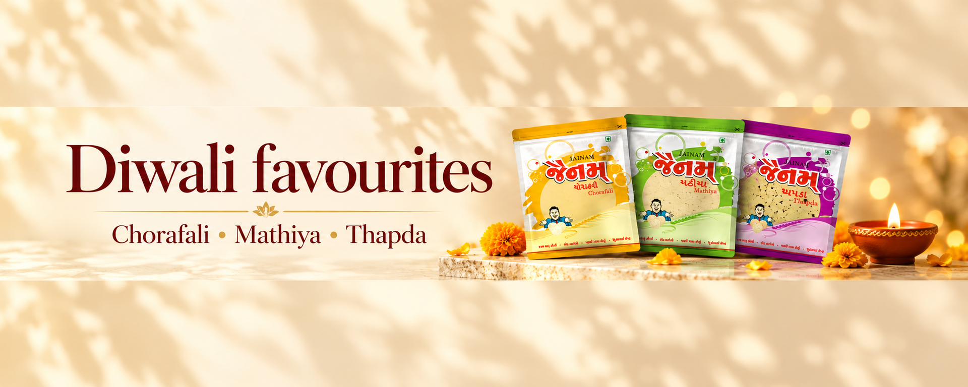 Diwali favourites: Jainam Chorafali, Mathiya and Thapda packs