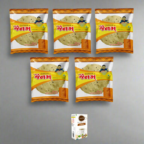 Combo 3 - Free Tea Masala With Pack 0f 5 Udad Mari Papad