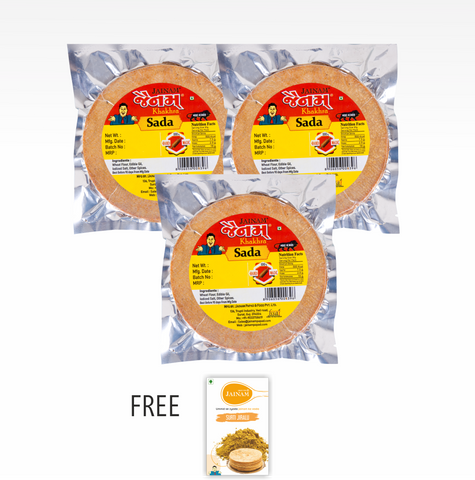 Combo 4 - Surti Jiralu Free With Pure Wheat Plain Khakhra