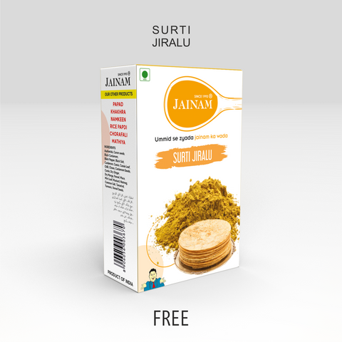 Combo 4 - Surti Jiralu Free With Pure Wheat Plain Khakhra